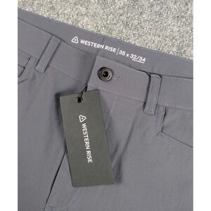 Western Rise Evolution Pant Mens 35 x 32/34 Gray 4-Way Stretch Travel NWT